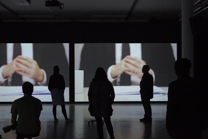 Cally Spooner, Post-production (2015) Installation view, Spike Island. Photograph by Stuart Whipps.